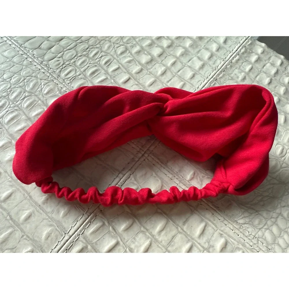 Red Bow Headband Twisted Fabric Hair Accessory Elegant‎ Cute Trendy